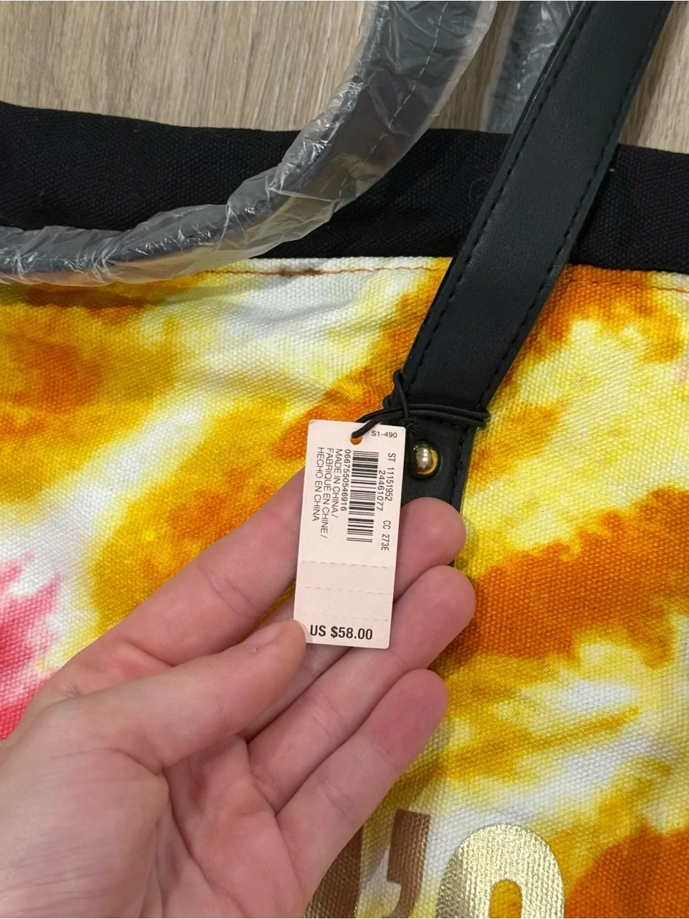 Victoria’s Secret Orange & Pink Tie-Dye Beach Bag